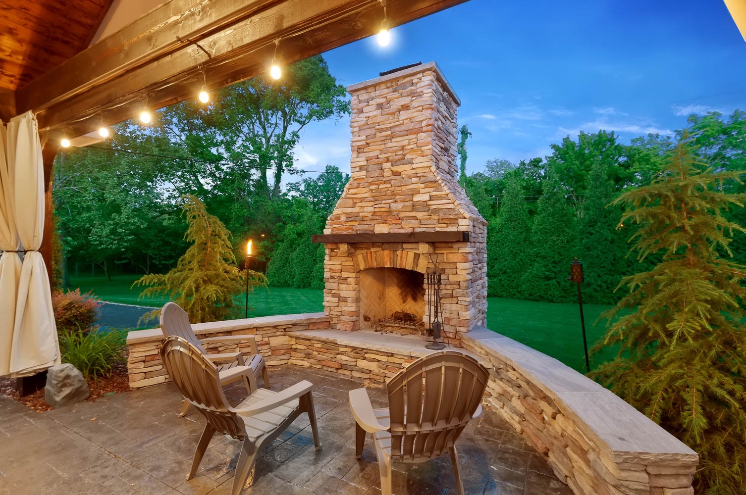 5939 Post Road Nashville, TN 37205 - Photo 46 of 49 a view of a patio with table and chairs potted plants with wooden floor and fence