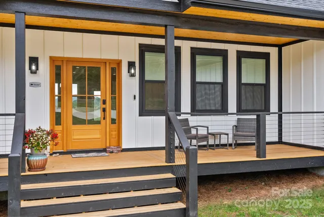 a view of building exterior with patio area