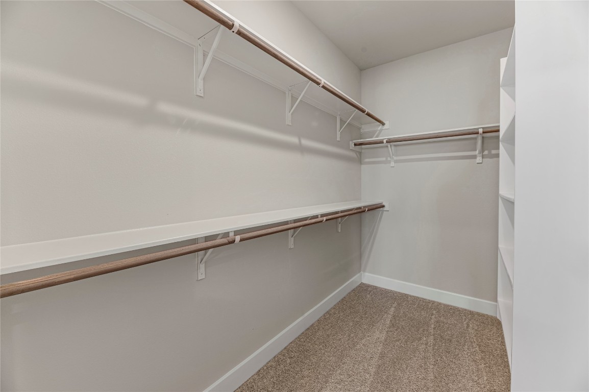 1508 Rodeo Ridge Drive Georgetown, TX 78628 - Photo 13 of 37 Walk in closet featuring light carpet