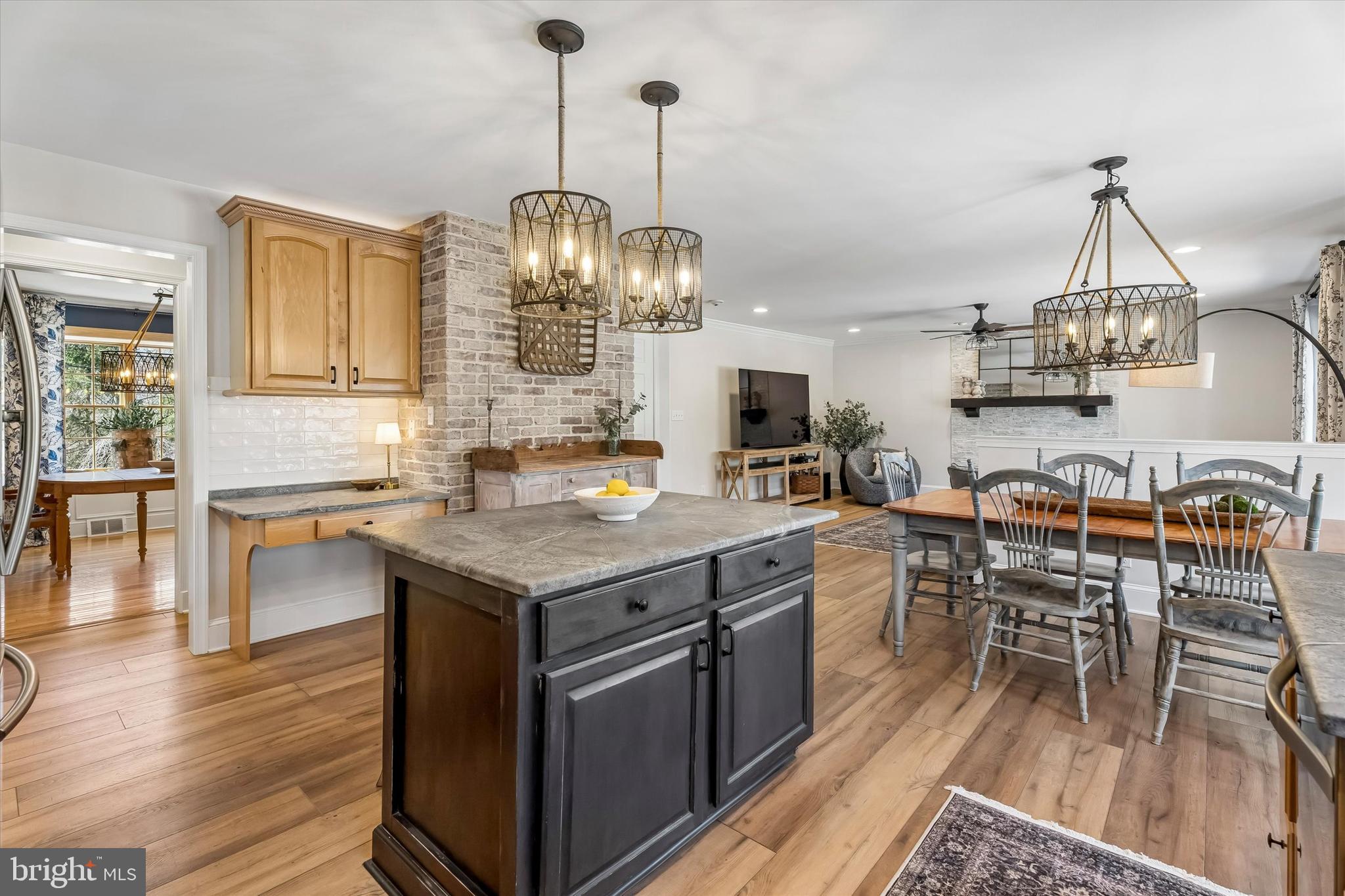 649 Glendale Road Havertown, PA 19083 - Photo 15 of 67 a open kitchen with stainless steel appliances granite countertop a stove and kitchen island