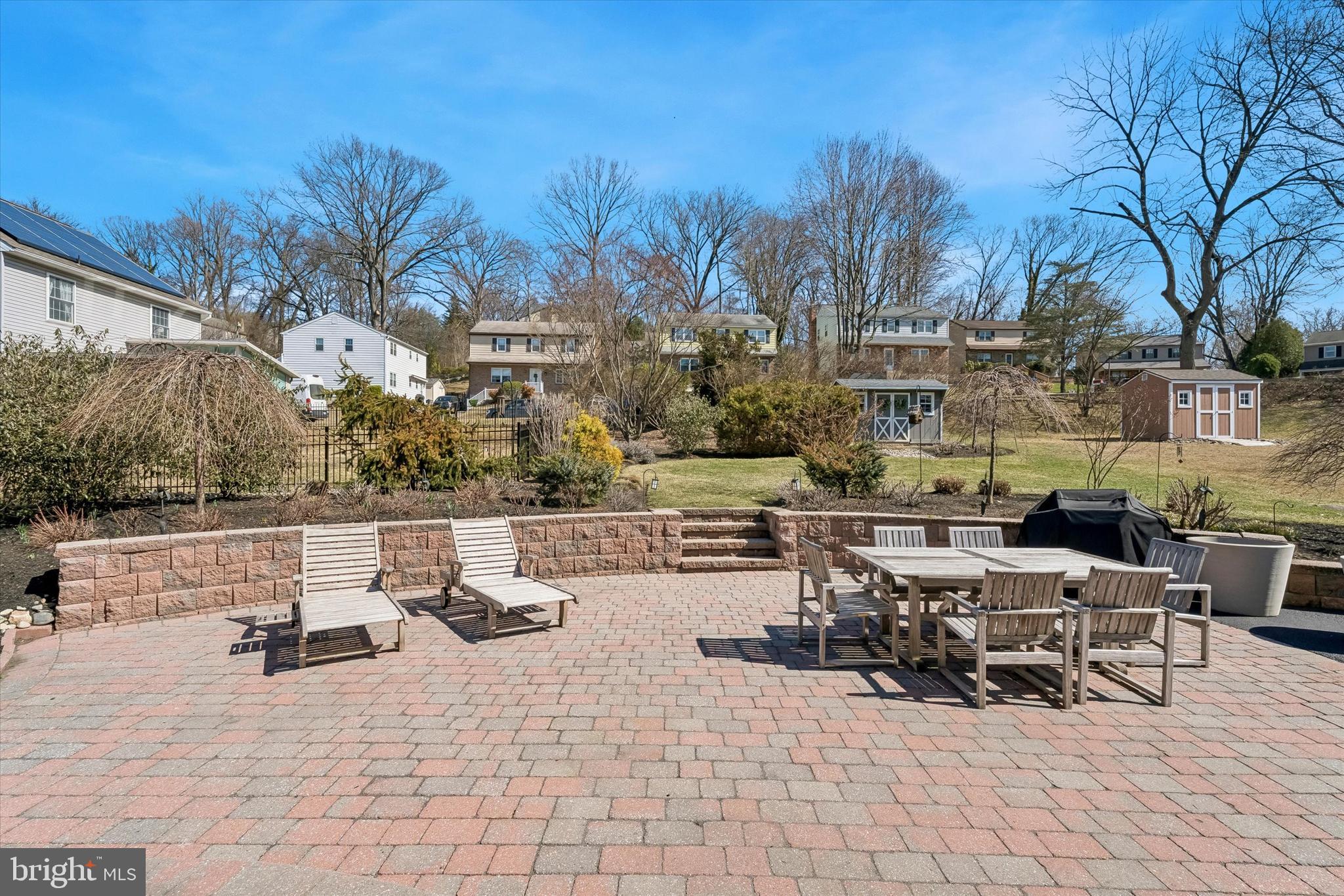 649 Glendale Road Havertown, PA 19083 - Photo 44 of 67 a view of a terrace with furniture and garden