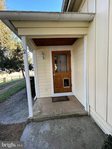 a view of a door of the house