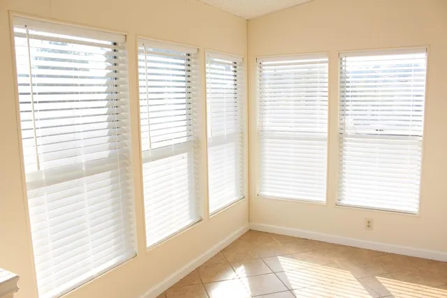 an empty room with a window