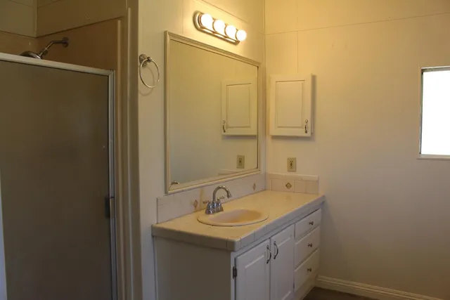 an empty room with a window