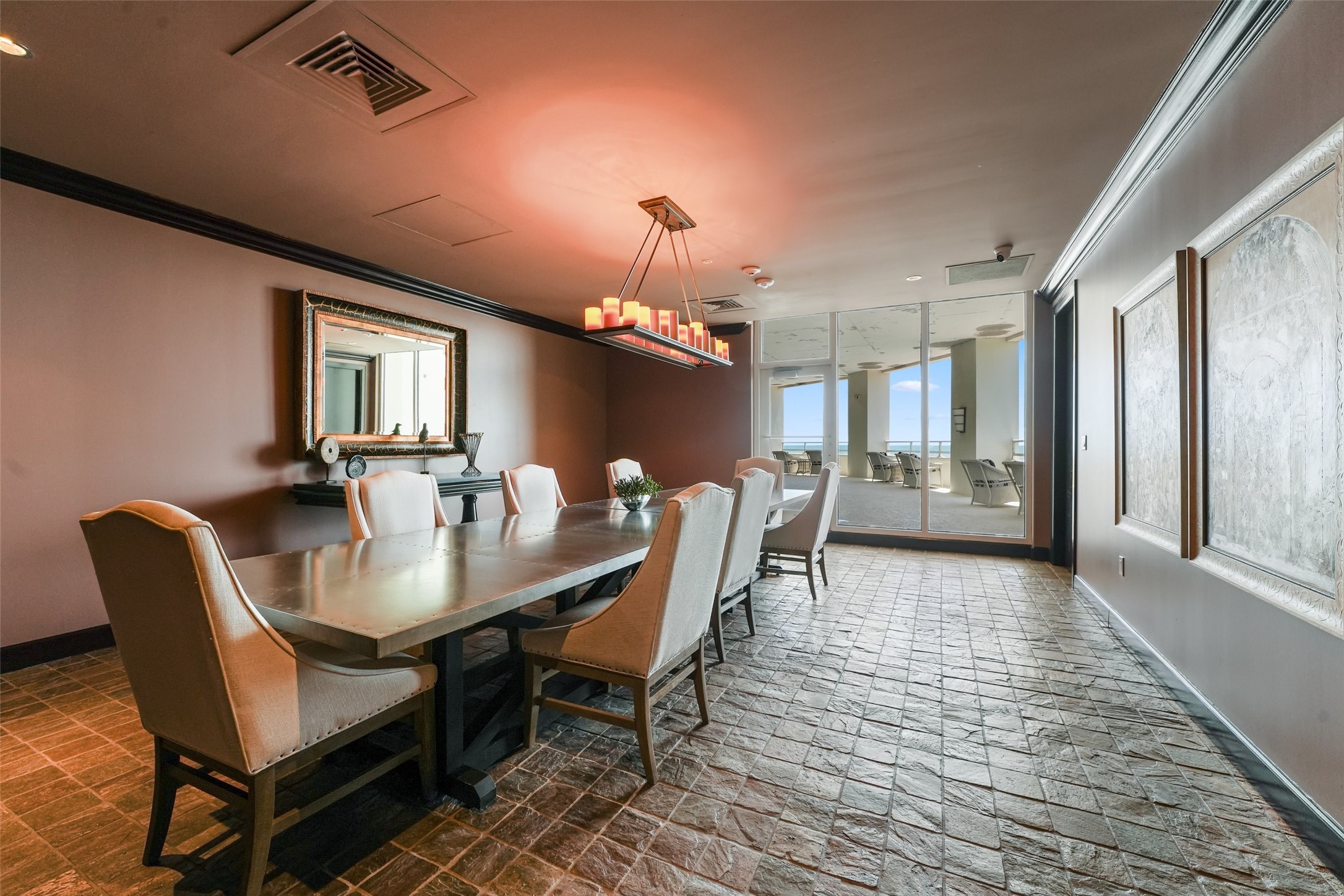 10327 Termini-San Luis Pass Road, Unit 616 Galveston, TX 77554 - Photo 30 of 38 a view of a dining room with furniture
