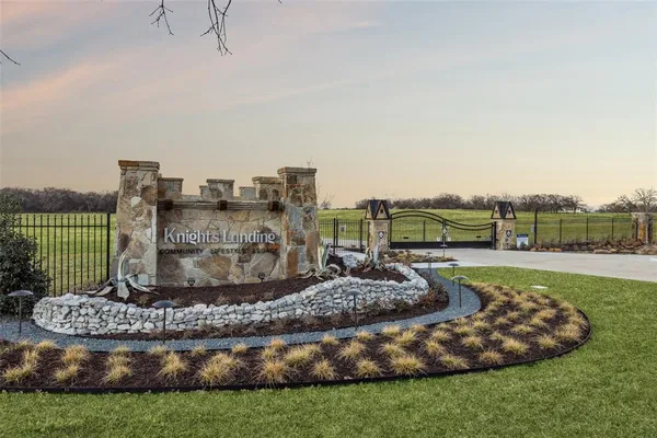 a view of a swimming pool with a garden