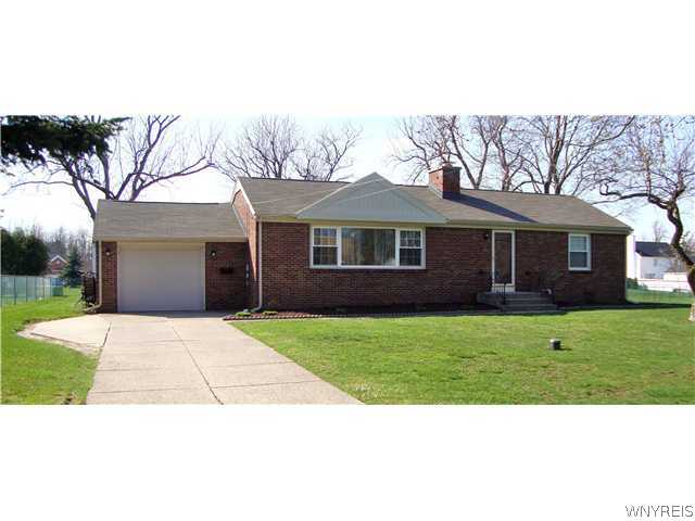 24 West Home Road Lancaster, NY 14026 - Photo 1 of 1 Exterior Front. All brick Ranch home with attached