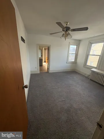 a view of a livingroom with a window