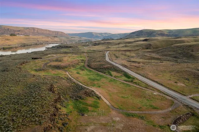 a view of a lake with a mountain