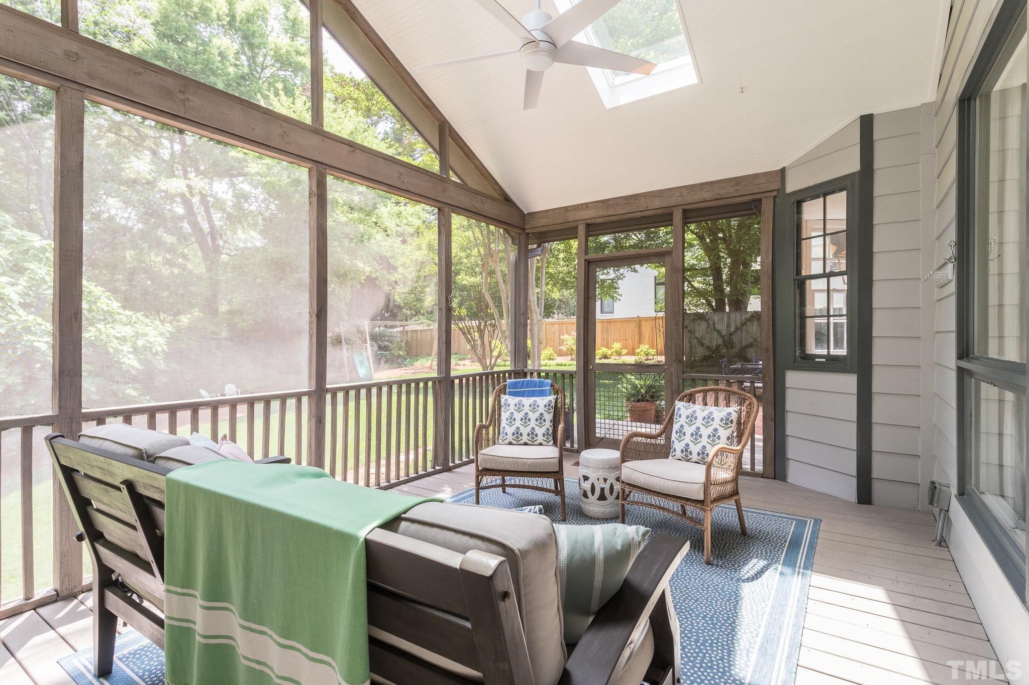 3431 Churchill Road Raleigh, NC 27607 - Photo 13 of 47 a bedroom with furniture and a large window