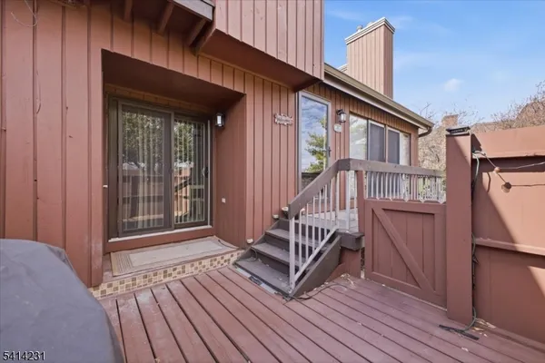 a view of wooden deck