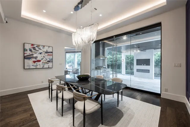a view of entryway with wooden floor