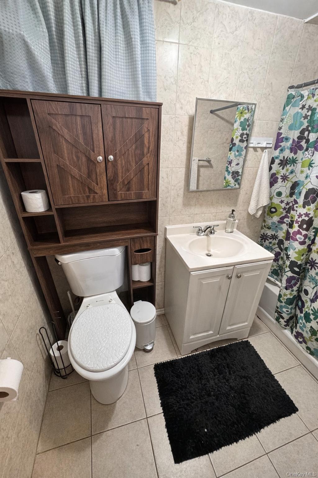 86-75 80th Street Queens, NY 11421 - Photo 17 of 29 a bathroom with a toilet a sink and a mirror