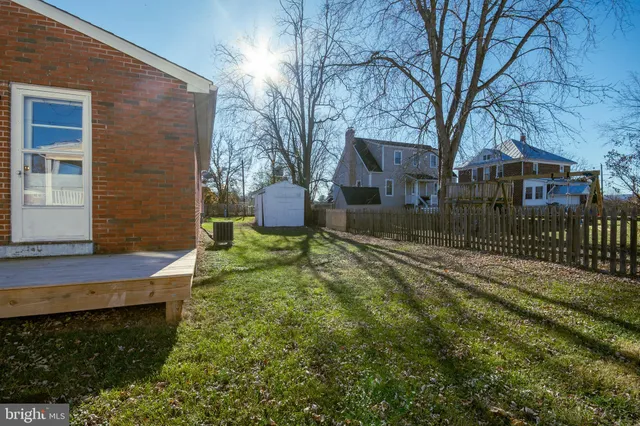 a view of backyard of house