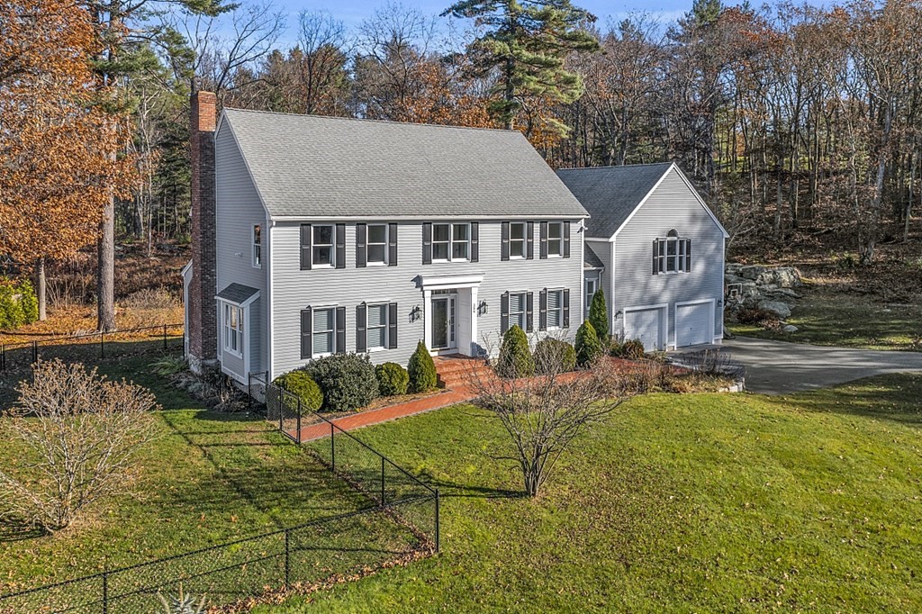 154 Shaker Road Harvard, MA 01451 - Photo 2 of 4 a aerial view of a house with swimming pool next to a yard