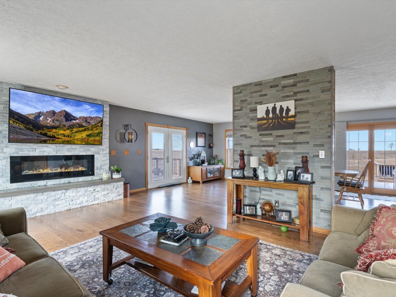 2572 160th Avenue Aledo, IL 61231 - Photo 19 of 66 a living room with furniture and a fireplace