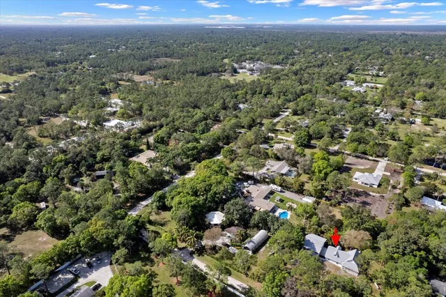 an aerial view of multiple house