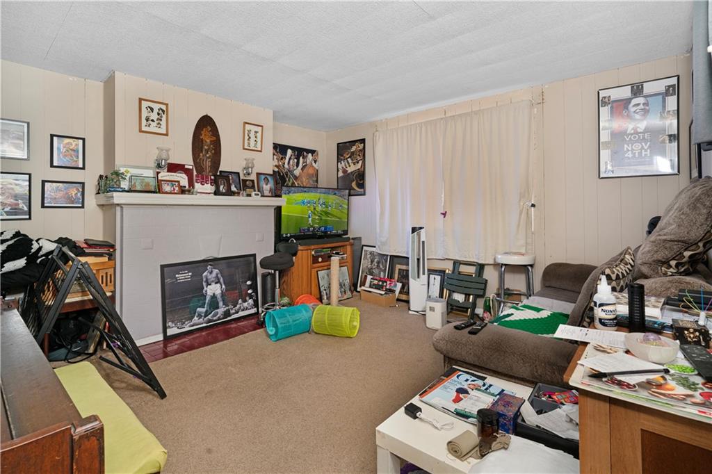 7709 Juniata Street Pittsburgh, PA 15218 - Photo 7 of 22 a living room with furniture and a fireplace