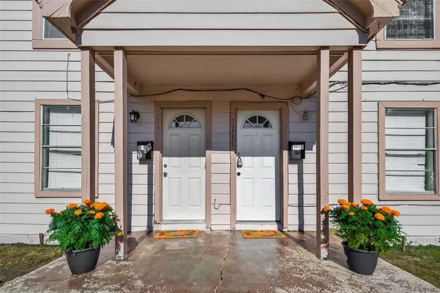 a view of a door of the house
