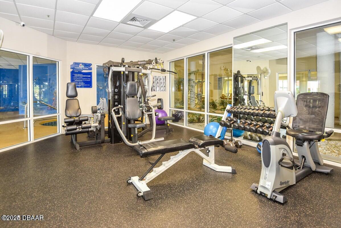4650 Links Village Drive, Unit C303 Ponce Inlet, FL 32127 - Photo 40 of 67 a view of a room with gym equipment
