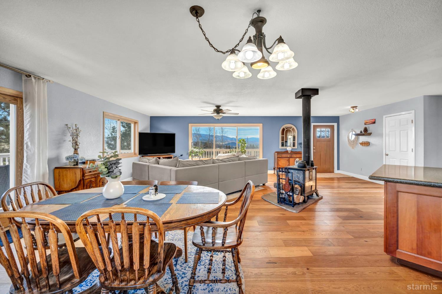 110 Carson View Markleeville, CA 96120 - Photo 10 of 39 a view of a dining room with furniture and wooden floor