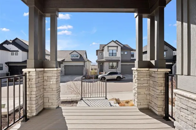 a view of a balcony with a patio