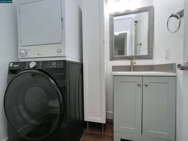 a view of wooden balcony