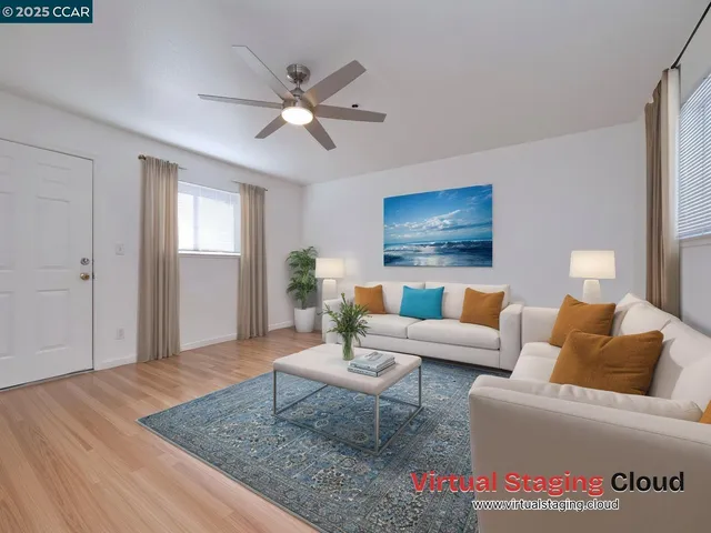 a living room with furniture fireplace and a flat screen tv