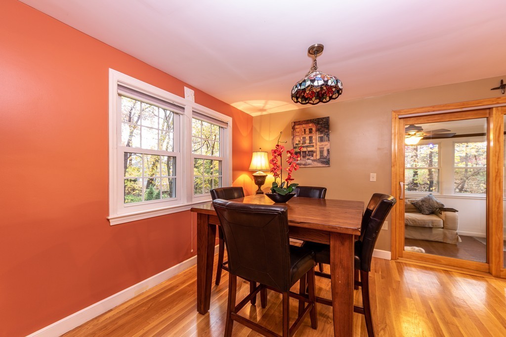 61 Volk Road Dedham, MA 02026 - Photo 11 of 26 a view of a dining room with furniture window and outside view