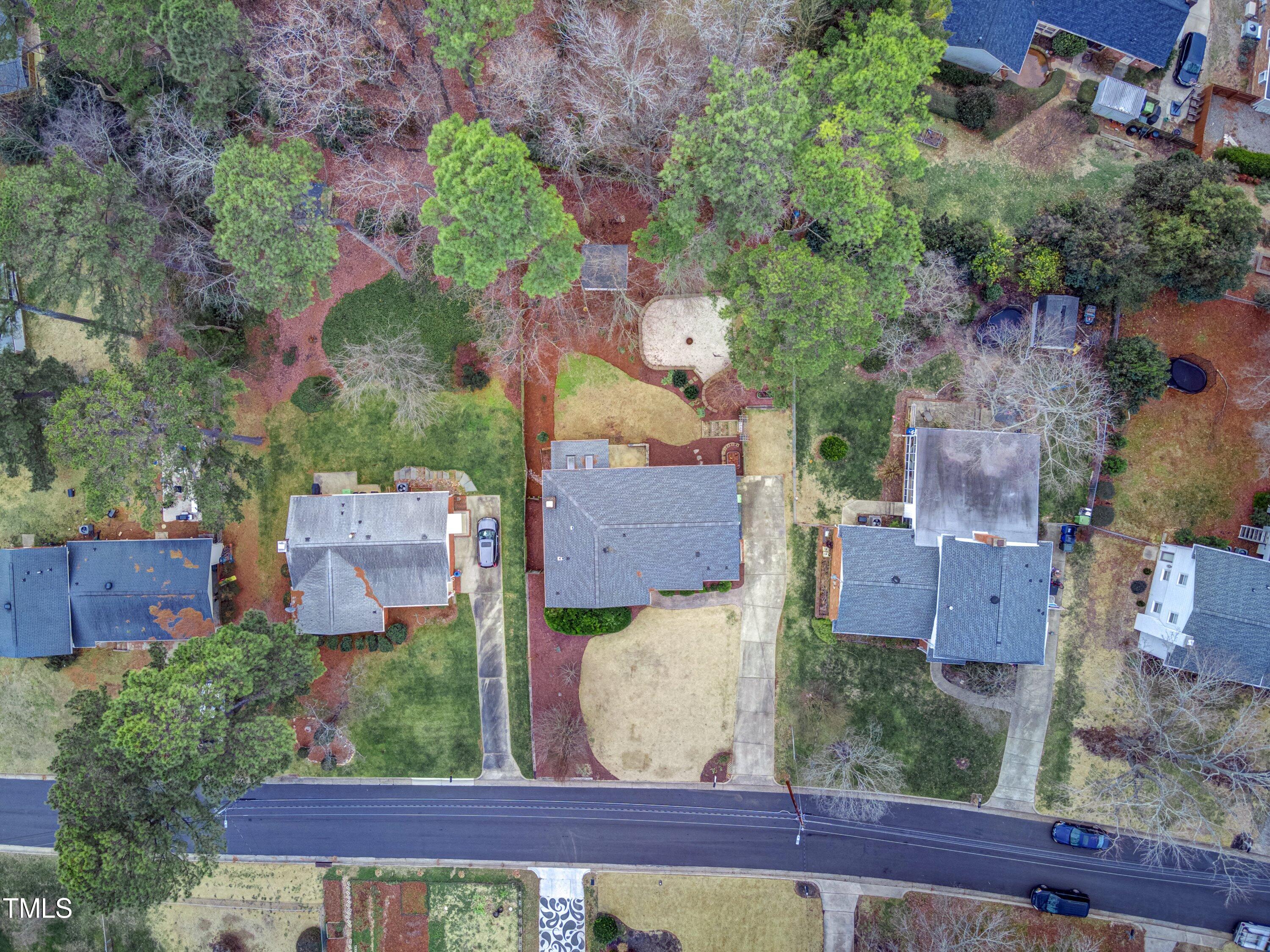 528 Harvard Street Raleigh, NC 27609 - Photo 42 of 44 an aerial view of residential house with outdoor space