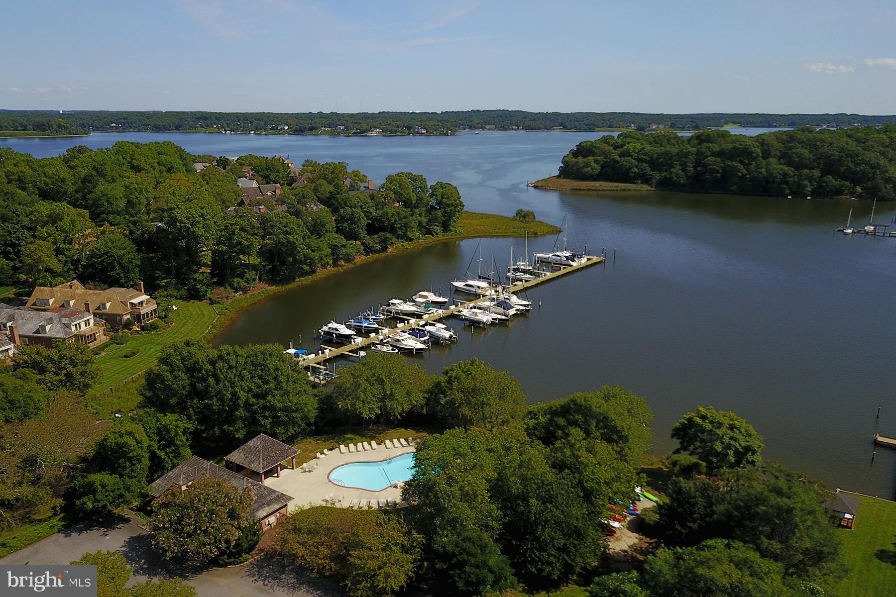 960 South River Landing Road, Unit 960 Edgewater, MD 21037 - Photo 28 of 29 Aerial view of community pool & marina
