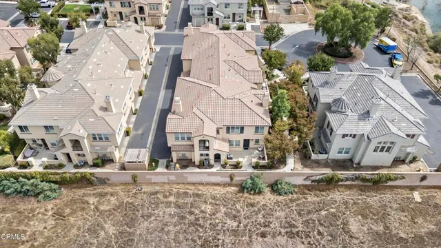 an aerial view of multiple house