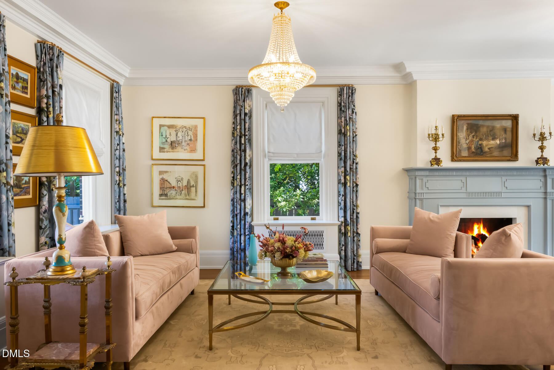 516 North Blount Street Raleigh, NC 27604 - Photo 4 of 45 a living room with furniture and a chandelier