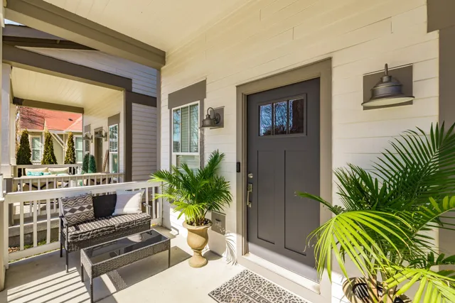 a view of a very nice looking living room with a wooden floor