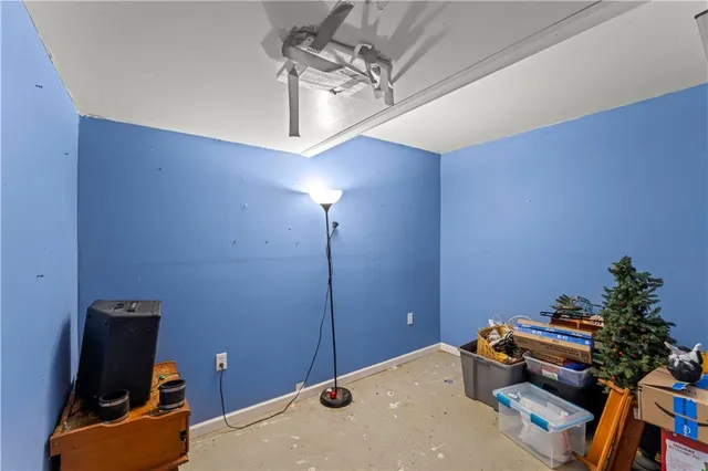 wooden floor with a couch