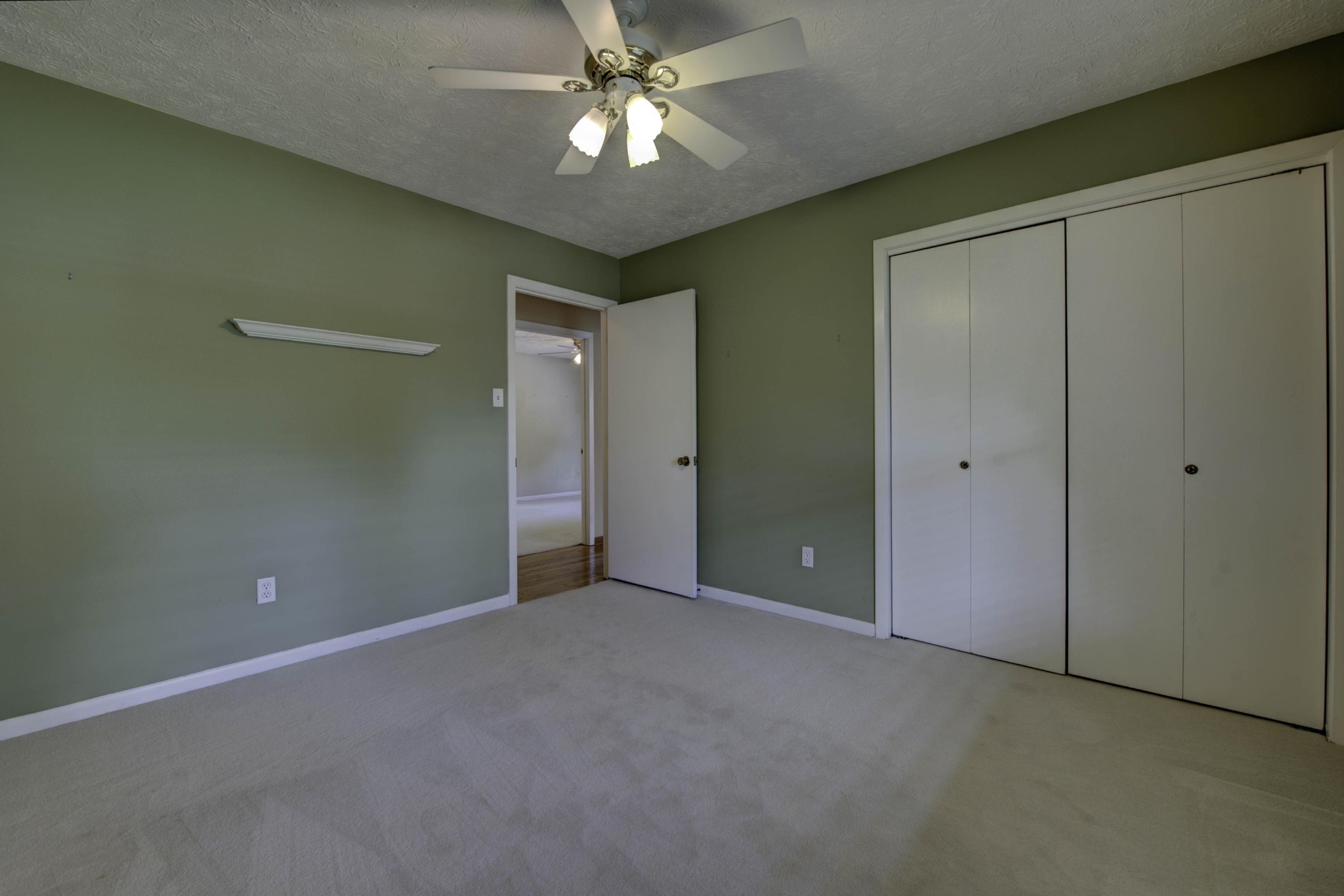 118 Garnet Lane Oak Ridge, TN 37830 - Photo 22 of 28 an empty room with closet and a chandelier fan