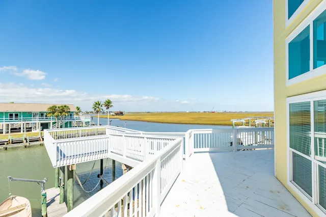 a view of a balcony with city view