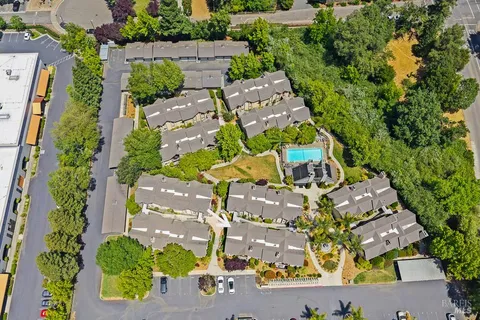 an aerial view of multiple house