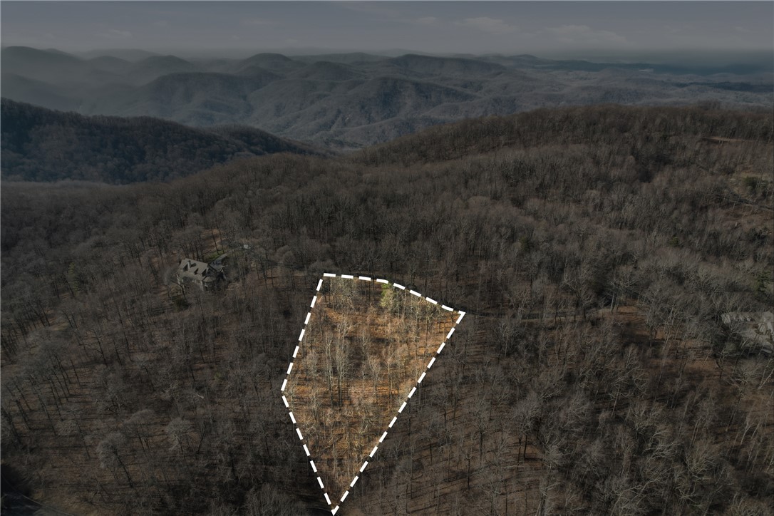 116 Witch Hazel Trail Landrum, SC 29356 - Photo 16 of 26 This aerial view showcases a wooded lot amidst rolling hills, offering a serene natural setting.