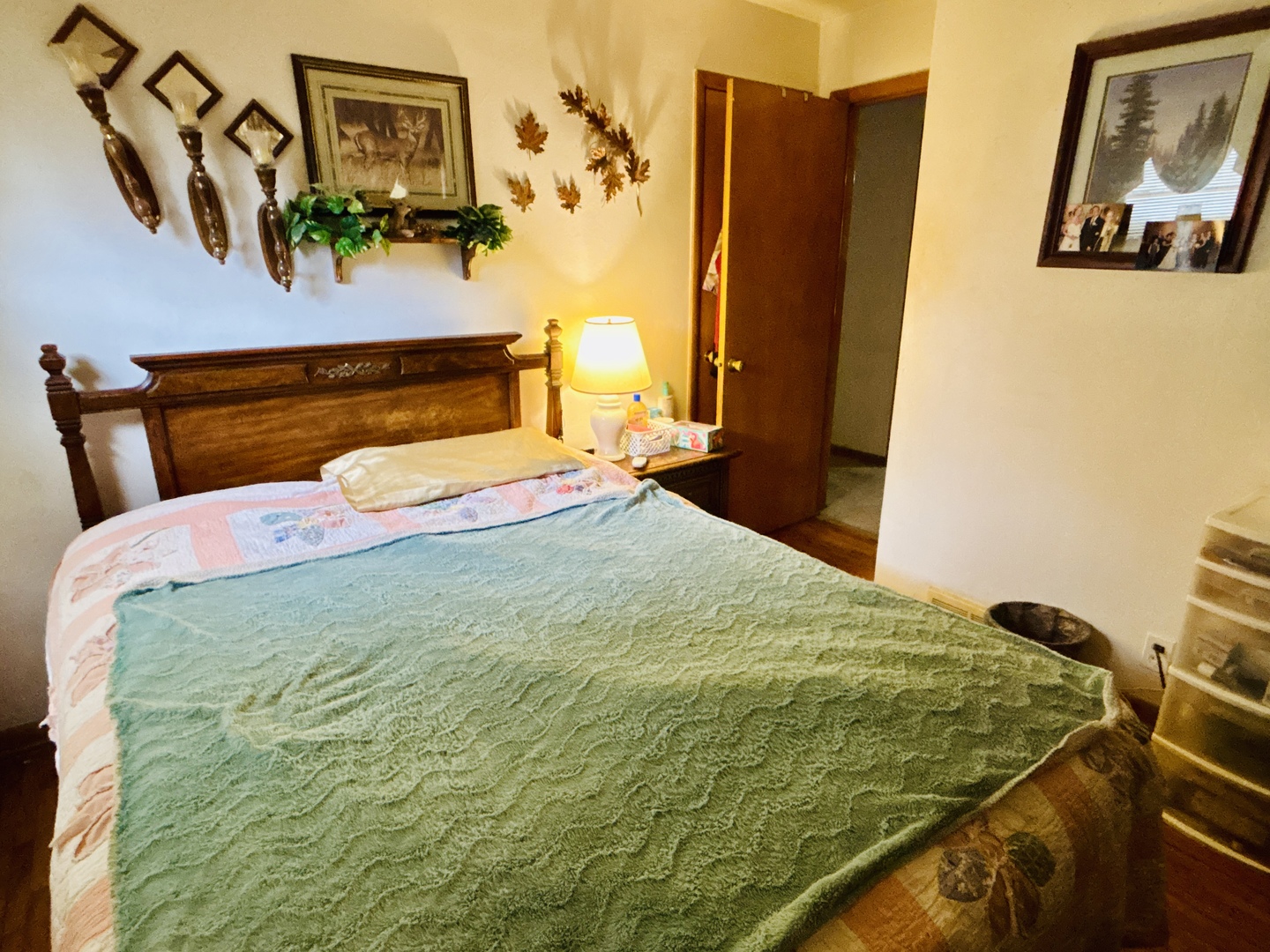 1001 Marcy Street Ottawa, IL 61350 - Photo 13 of 18 a bedroom with a bed and wooden floor