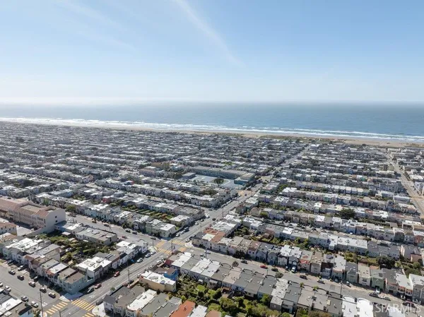 an aerial view of multiple house