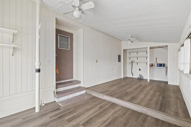 a car parked in front of a building