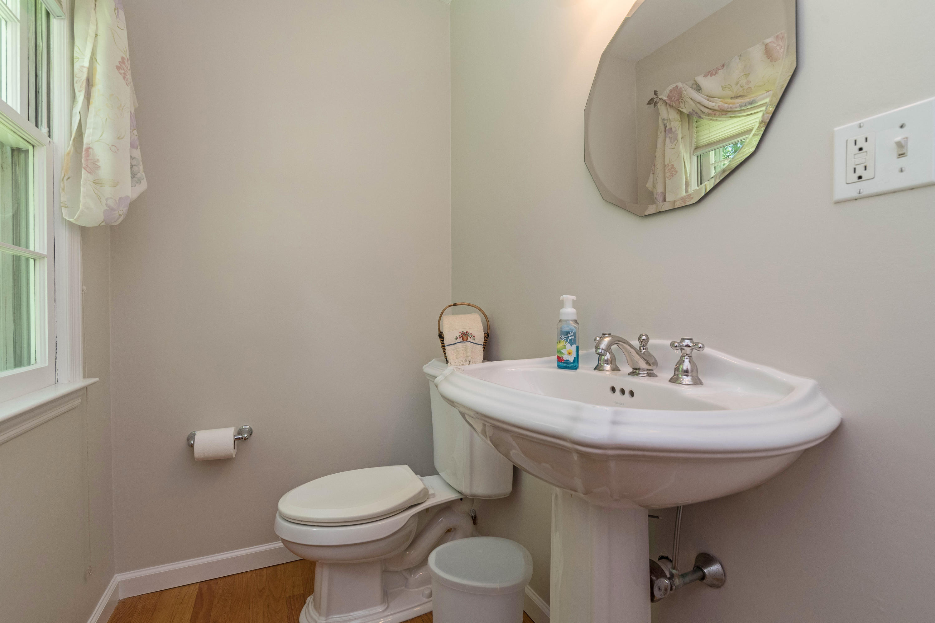 24 Hannahs Road Stamford, CT 06903 - Photo 14 of 28 a bathroom with a sink a toilet and a mirror