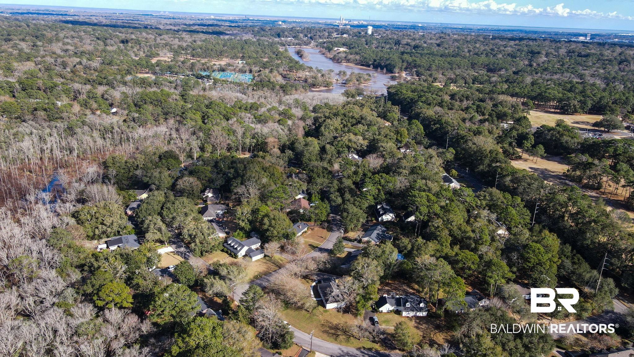 814 Nassau Drive Mobile, AL 36608 - Photo 42 of 44 Aerial overview of property's location with a forest