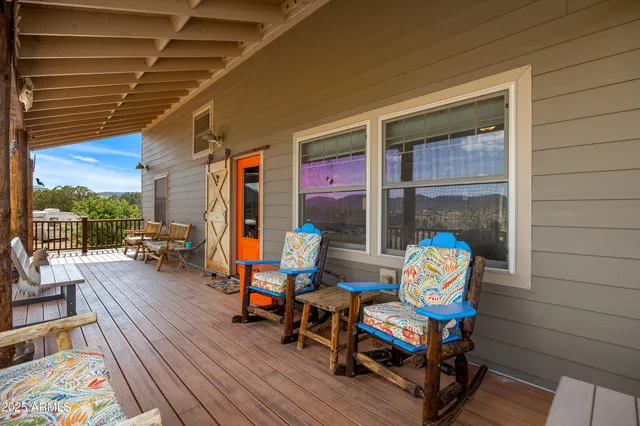 a outdoor living space with furniture