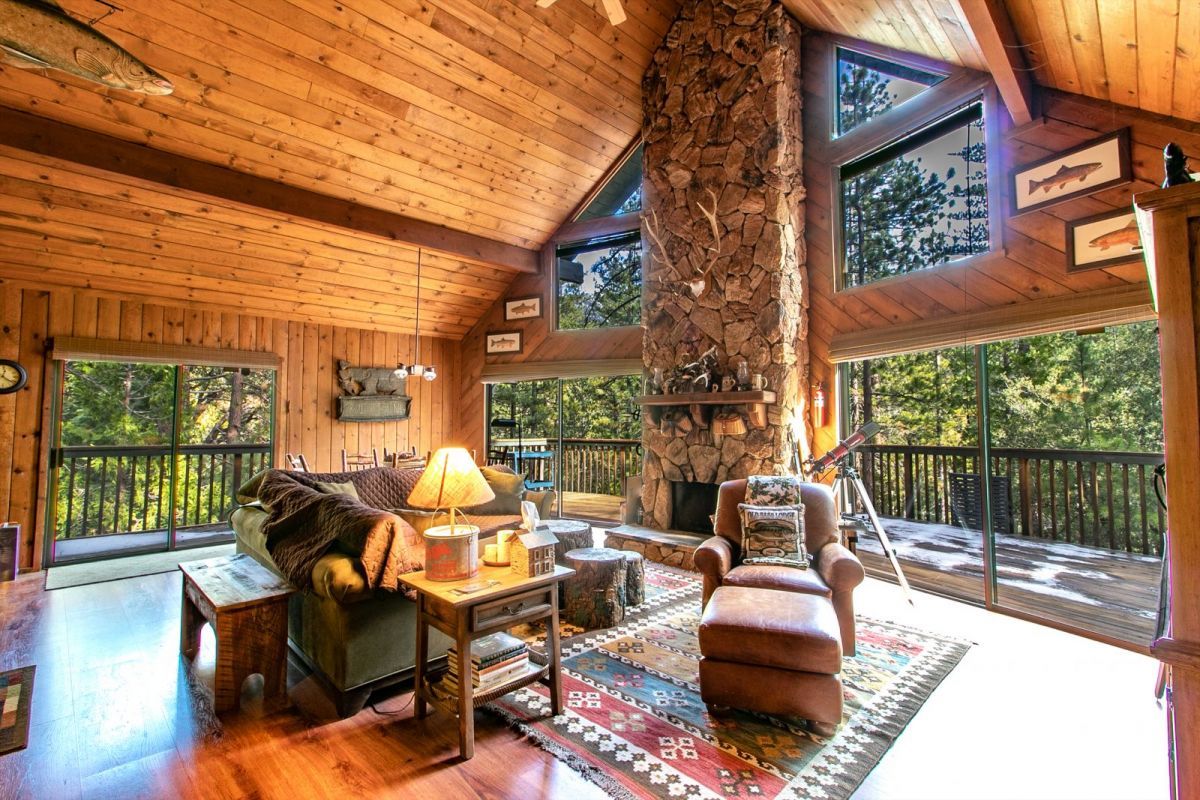 a building outdoor space with patio furniture