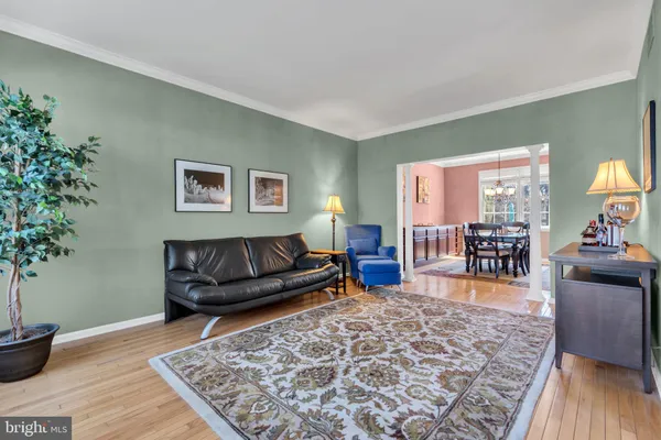 a living room with furniture and a couch