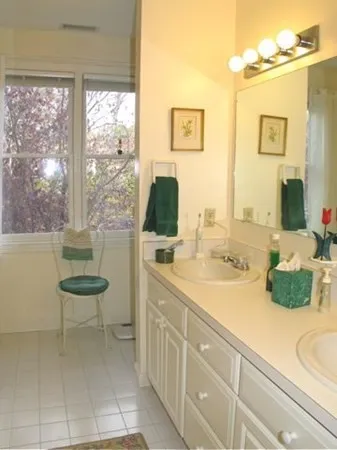 a view of a bathroom with a shower