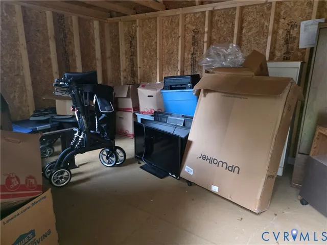 a view of storage and utility room