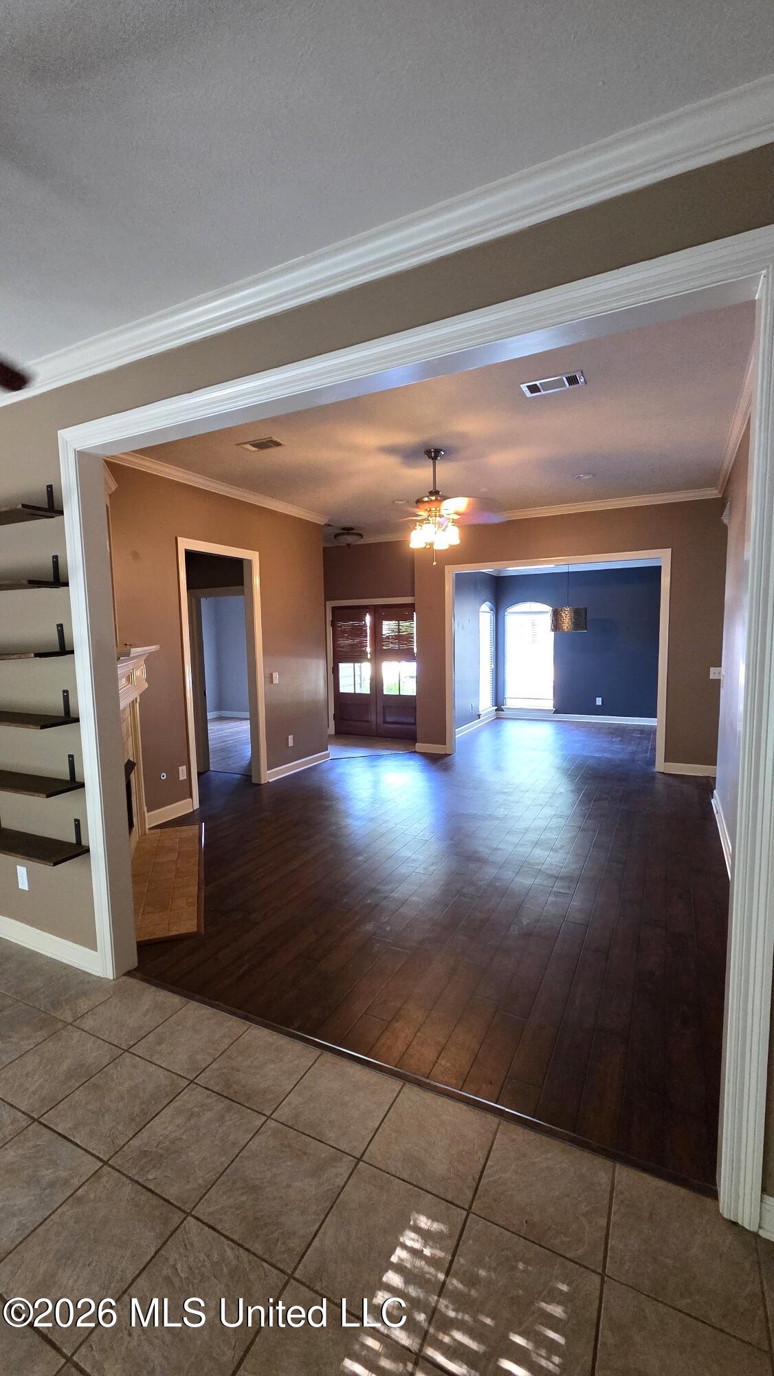 124 Cowles Creek Road Clinton, MS 39056 - Photo 16 of 42 VIEW FROM SUNROOM TO LIVING ROOM